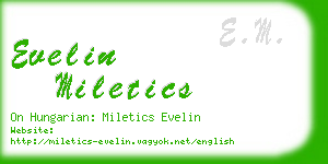 evelin miletics business card